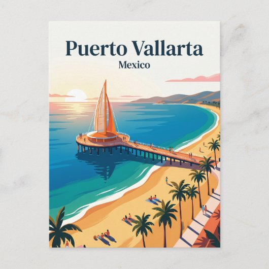 Los Muertos-strand Mexico Briefkaart (Voorkant)