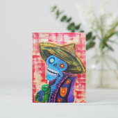 Los Muertos Sugar Skull Briefkaarten (Staand voorkant)