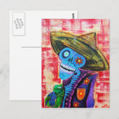 Los Muertos Sugar Skull Briefkaarten (Voorkant / Achterkant)