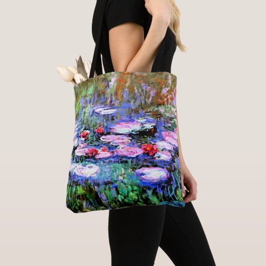 Los Nenufares (waterlelies) van Claude Monet, Tote Bag (Dichtbij)