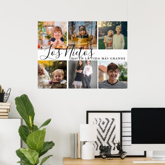 Los Nietos Hacen La Vida Más Grande Oma Gift Poster (Thuiskantoor)