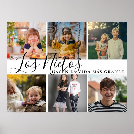 Los Nietos Hacen La Vida Más Grande Oma Gift Poster (Voorkant)