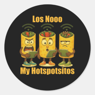 Los No My Hotspotsitos Italiaanse Brainrot Burrito Ronde Sticker
