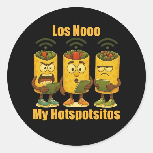 Los No My Hotspotsitos Italian Brainrot Burrito Ronde Sticker (Voorkant)