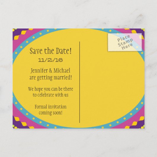 Los Novios Bewaar de datum Briefkaarten (Achterkant)