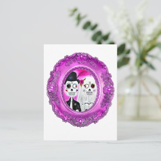 Los Novios Calaca Briefkaart (Staand voorkant)