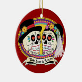 Los Novios Sugar Skull Ornament (Engels) (Rechts)