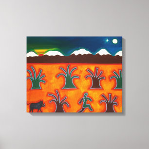 Los Olivos en el Invierno 2010 Canvas Afdruk