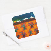 Los Olivos en el Invierno 2010 Vierkante Sticker (Envelop)