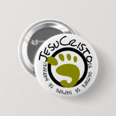 Los pasos de Jesus Ronde Button 5,7 Cm (Voorkant /achterkant)