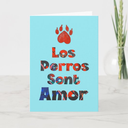 Los Perros Son Amor – Tarjeta de condolencias Kaart (Voorkant)