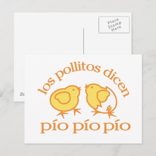 Los Pollitos Dicen... Briefkaart (Voorkant / Achterkant)