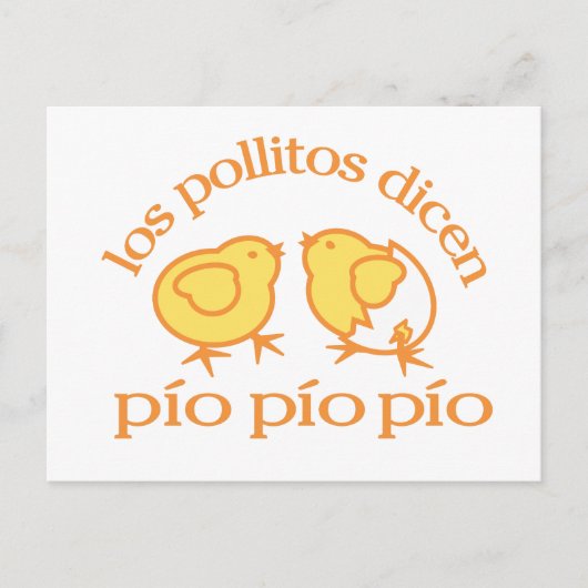 Los Pollitos Dicen... Briefkaart (Voorkant)