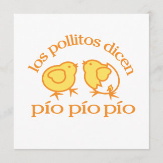 Los Pollitos Dicen partijuitnodiging Kaart