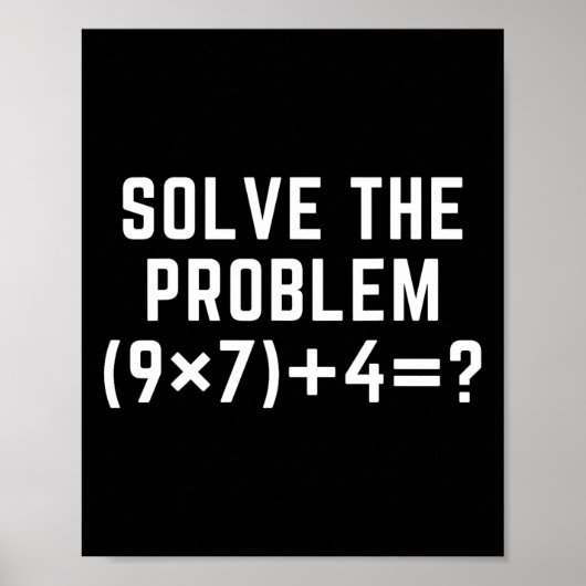 Los Probleem 67 Meme Zes Zeven Wiskunde Docent E Poster (Voorkant)