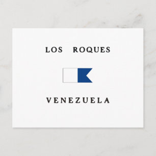 Los Roques Venezuela Alpha Dive Flag Briefkaart