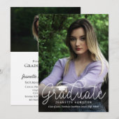 Los script voor-/achterkant foto diploma uitnodigi kaart (Voorkant / Achterkant)