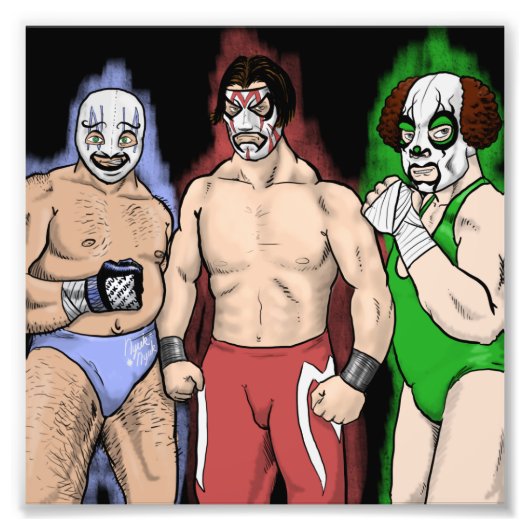 Los Tres Chiflados de La Furia Foto Afdruk (Voorkant)