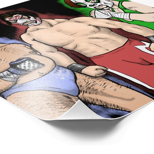 Los Tres Chiflados de La Furia Foto Afdruk (Hoek)