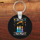 Los Tres Es Magos Navidad Latina Tres Es  Sleutelhanger (Voorkant)