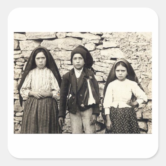 Los tres pastorcitos vierkante sticker (Voorkant)