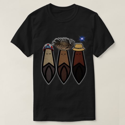 Los Tres Reyes Magos Boricua T-shirt (Design voorkant)