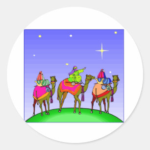 Los Tres Reyes Magos Siga Estrella Ronde Sticker