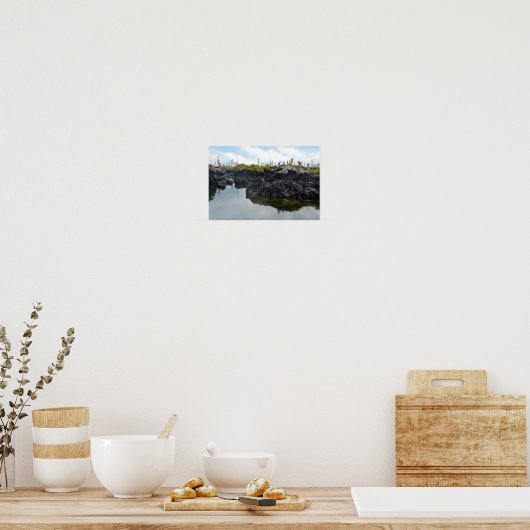 Los Tuneles op de Galapagos-eilanden Poster (Keuken)