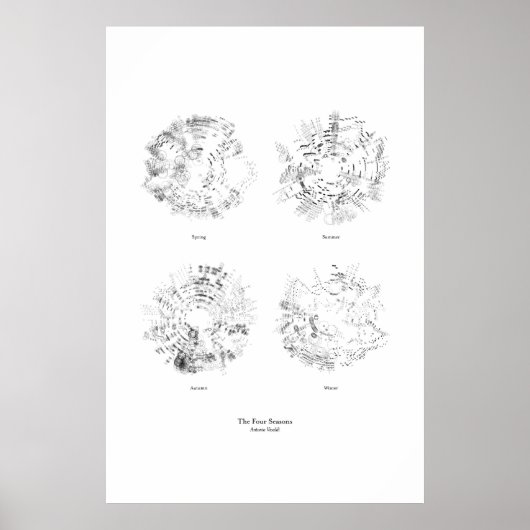 Los van de staf: De vier seizoenen (apart, zwart) Poster (Voorkant)