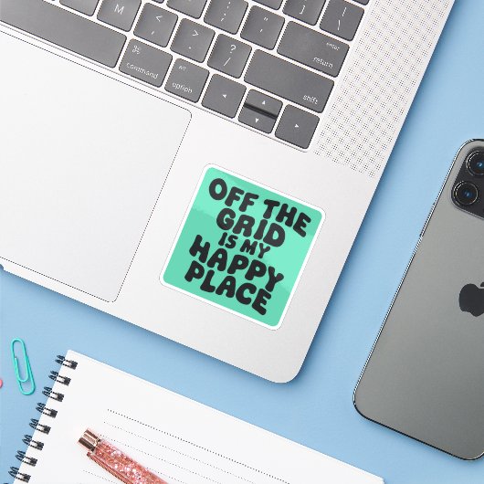 Los van het Net Sticker (Laptop met iPhone)