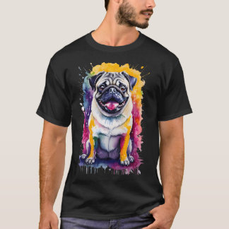 Los Watercolor Huisdier Portret - Levendig Charmer T-shirt