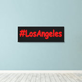 "#LosAngeles" Cute Design. Bestel nu Canvas Afdruk (Insitu (Houten vloer))