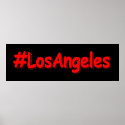 "#LosAngeles" Cute Design. Bestel nu Poster (Voorkant)