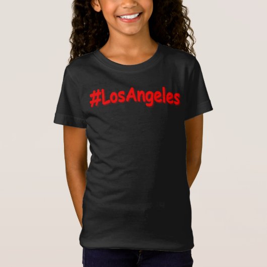 "#LosAngeles" Cute Design. Bestel nu T-shirt (Voorkant)