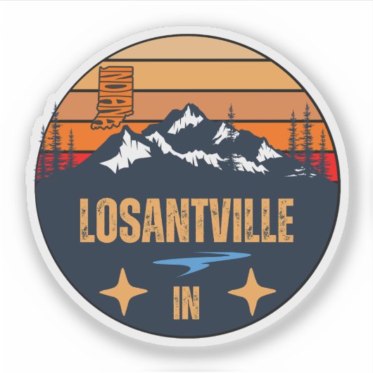 Losantville, Indiana Sticker (Voorkant)