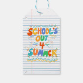 Losbladig papier voor School’s Out Cadeaulabel (Achterkant)