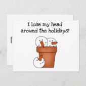 Lose My Head Vakantie Tshirts en Geschenken Feestdagenkaart (Voorkant / Achterkant)