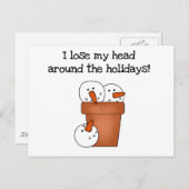 Lose My Head Vakantie Tshirts en Geschenken Feestdagenkaart (Voorkant / Achterkant)