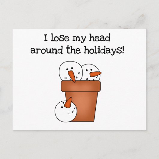 Lose My Head Vakantie Tshirts en Geschenken Feestdagenkaart (Voorkant)