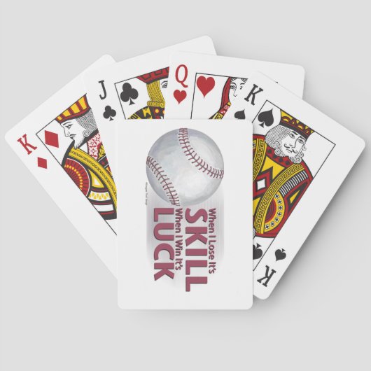 Lose Skill Win Luck Baseball Pokerkaarten (Achterkant)