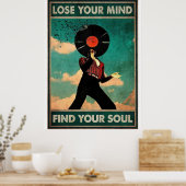 Lose your Mind Vind je Soul vintage Poster (Keuken)