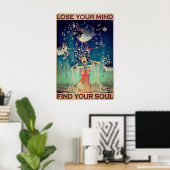 Lose your Mind Vind je Soul vintage Poster (Thuiskantoor)