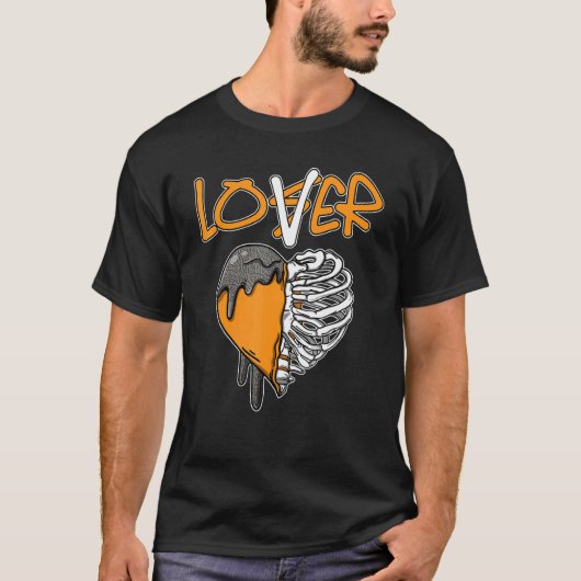 Loser Dripping Heart Laser Orange 3s Matching T-shirt (Voorkant)