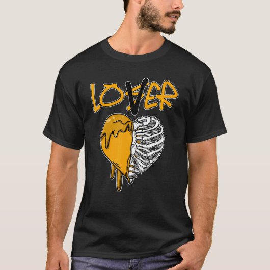 Loser  Dripping Heart OG Yellow Toe 1s Matching T-shirt (Voorkant)