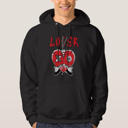 Loser Heart Dripping Retro Infrared 4s Matching Hoodie (Voorkant)