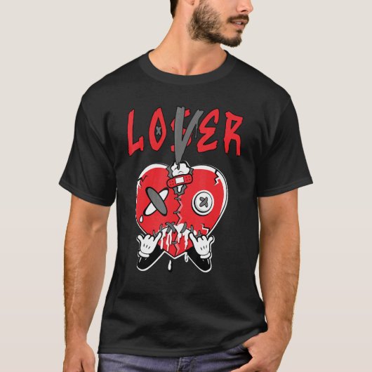 Loser  Heart Dripping Retro Infrared 4s Matching T-shirt (Voorkant)