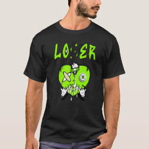 Loser Heart Elektrische Groene 6s Matching T-shirt