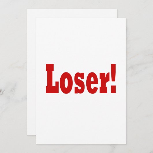 Loser Kaart (Voorkant / Achterkant)