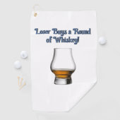 Loser koopt een ronde van Whiskey Golf Towel Golfhanddoek (Insitu)