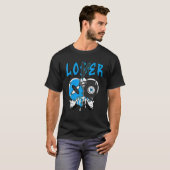Loser Lover Drip Heart Black University Blauw 13s  T-shirt (Voorkant volledig)